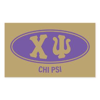 Chi Psi | Vintage Rectangular Sticker