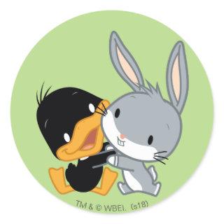 Chibi DAFFY DUCK™ & BUGS BUNNY™ Classic Round Sticker