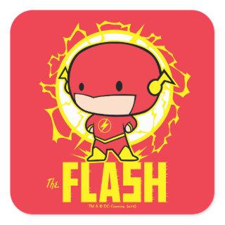 Chibi Flash With Electricity Square Sticker