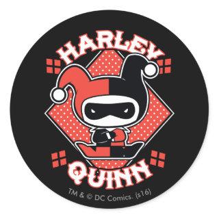 Chibi Harley Quinn Splits Classic Round Sticker