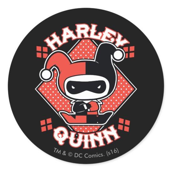 Chibi Harley Quinn Splits Classic Round Sticker