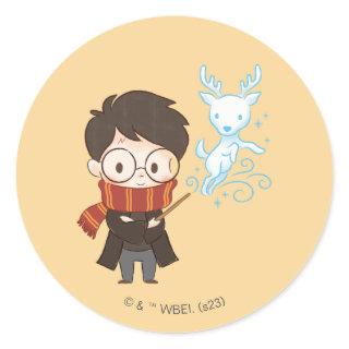 Chibi HARRY POTTER™ Patronus Classic Round Sticker