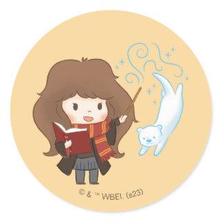 Chibi Hermione Granger Patronus Classic Round Sticker