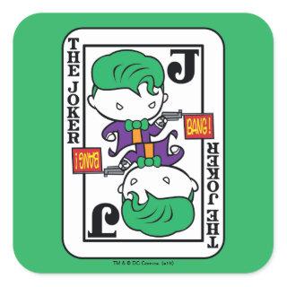 Chibi Joker Playing Card Square Sticker