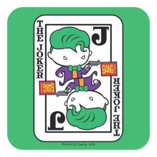 Chibi Joker Playing Card Square Sticker