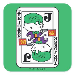 Chibi Joker Playing Card Square Sticker