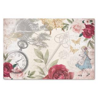 Chic Alice In Wonderland Vintage Decoupage Tissue Paper