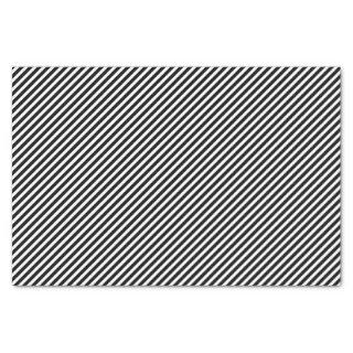 Chic Black And White Diagonal Stripes Pattern Tissue Paper