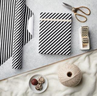 Chic Black And White Diagonal Stripes Pattern