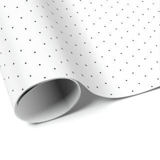 Chic black white tiny polka dots pattern gift