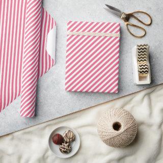 Chic Candy Pink Red White Stripes Pattern