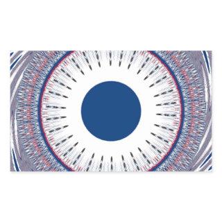 Chic Energetic Eye Design: A Mesmerizing Pattern Rectangular Sticker