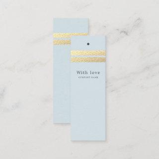 Chic Gold Foil Stripes | Blue Gift Tags