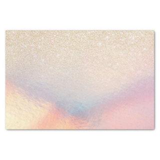 Chic Gold Glitter Iridescent Holographic Gradient Tissue Paper