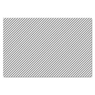 Chic Gray And White Diagonal Stripes Pattern Tissue Paper