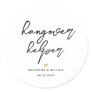 Chic Hangover Helper Recovery Kit Favor  Classic Round Sticker