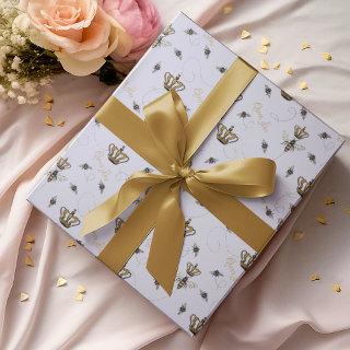 Chic Lavender Buzzing Royal Queen Bee & Gold Crown