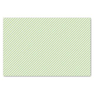 Chic Light Spring Green White Stripes Pattern Tissue Paper
