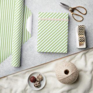 Chic Light Spring Green White Stripes Pattern