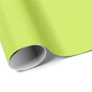 Chic lime green white tiny polka dots pattern cute