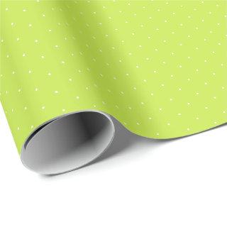 Chic lime green white tiny polka dots pattern cute