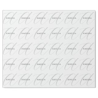 Chic Name Monogram Initial Letter Calligraphy