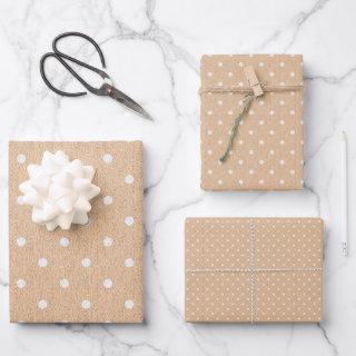 Chic Neutral Beige Polka Dot Theme Pattern  Sheets