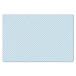 Chic Pastel Teal Blue White Stripes Pattern Tissue Paper