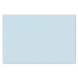 Chic Pastel Teal Blue White Stripes Pattern Tissue Paper