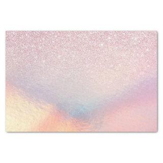 Chic Pink Glitter Iridescent Holographic Gradient Tissue Paper