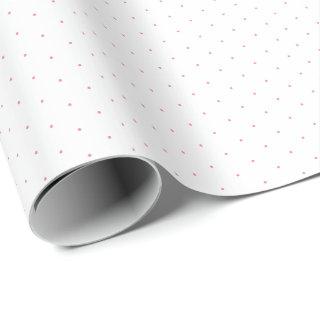 Chic pink white tiny polka dots pattern gift