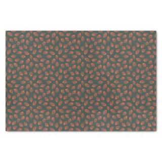 Chic Scattered Abstract Red Orange Feather Pattern Tissue Paper