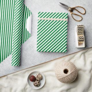 Chic Shamrock Green White Stripes Pattern