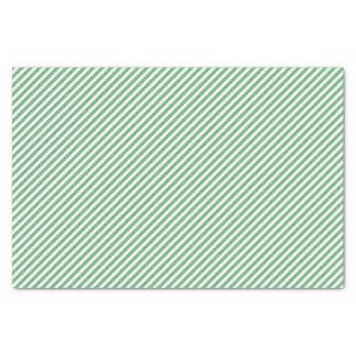 Chic Spring Mint Green White Stripes Pattern Tissue Paper