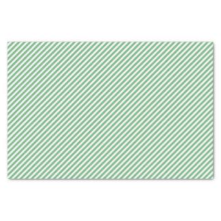 Chic Spring Mint Green White Stripes Pattern Tissue Paper