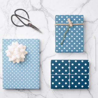 Chic Teal Light Blue White Polka Dots Pattern  Sheets