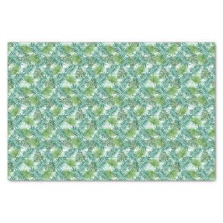 Chic Tropical Green Palm Tree Leaves Foliage Art Tissue Paper