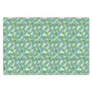 Chic Tropical Green Palm Tree Leaves Foliage Art Tissue Paper