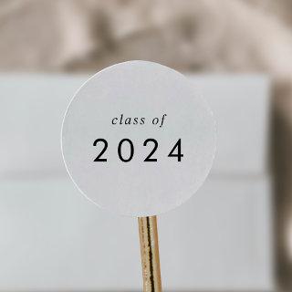 Chic Typography Class of 2024 Graduation Sticker
