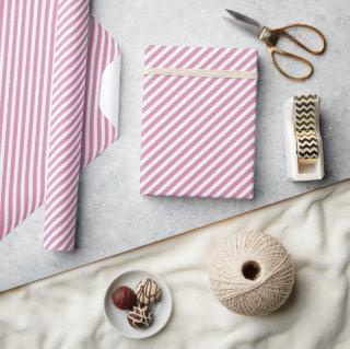 Chic Vintage Pink White Stripes Pattern