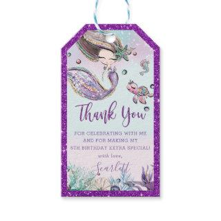 Chic Whimsical Mermaid Birthday Thank You Favor Gift Tags