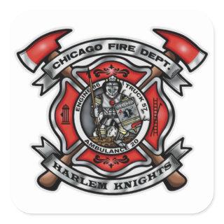 Chicago Fire Department/Harlem Knights E86 T57 A20 Square Sticker