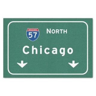 Chicago Illinois Interstate Highway Freeway Road : Tissue Paper