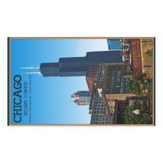 Chicago - Sears Tower Rectangular Sticker