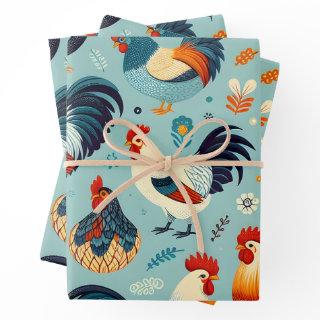 Chicken and Rooster Design  Sheets
