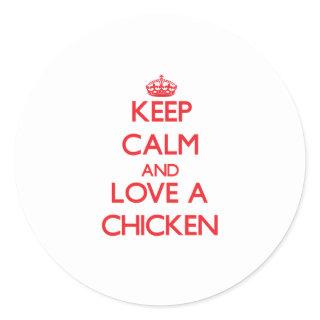 Chicken Classic Round Sticker