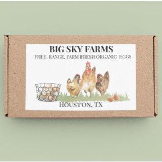 Chicken Eggs Farm Watercolor Fresh Carton  Rectangular Sticker