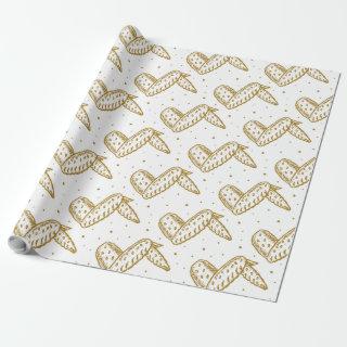 Chicken Wings on Polka Dot Background