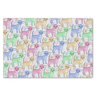 Chihuahua Lover Colorful Pattern Tissue Paper