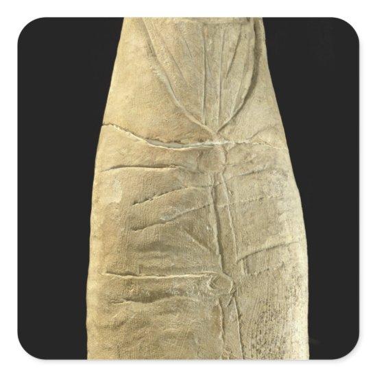 Child in swaddling clothes square sticker